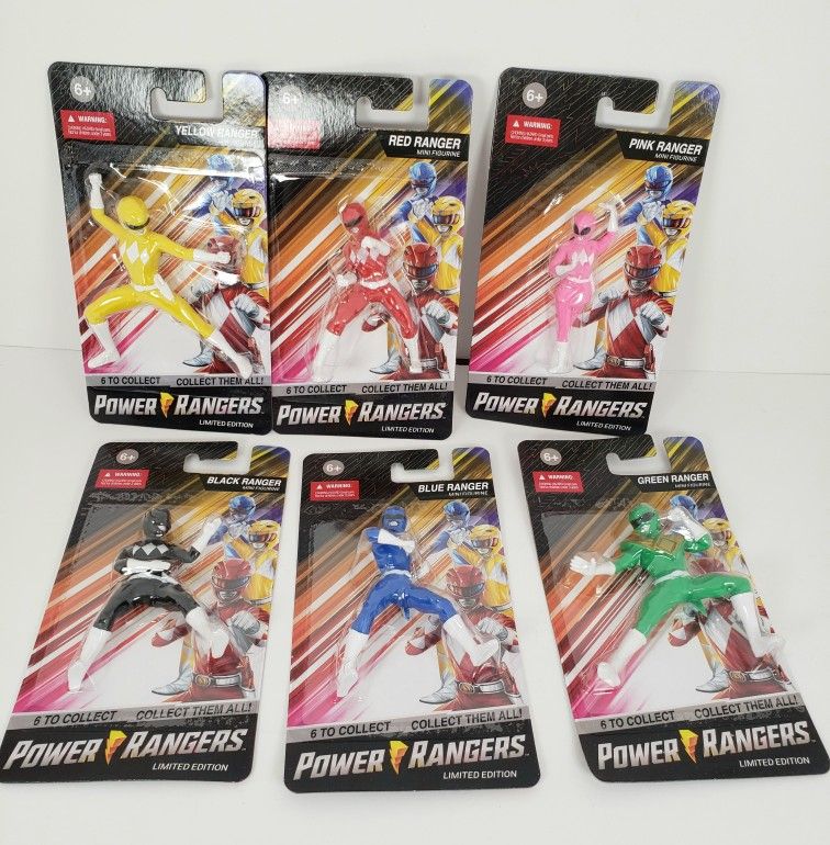 Hasbro Power Rangers Mini Figures Complete Set Of 6 New