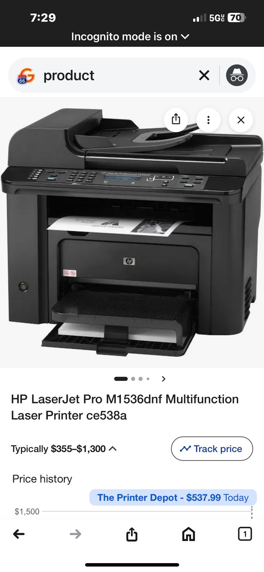 HP Laser Jet 1536 Dnf MFP