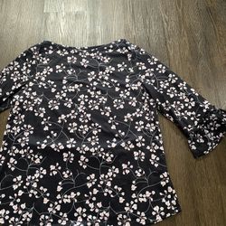 Womans 3/4 Sleeve Flower Ruffle Sleeve Shirt Size XL #3