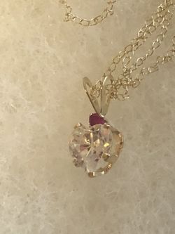 ❤️ 10K Yellow Gold Heart Pendant & Necklace 18”