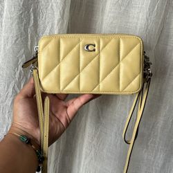 Kira Quilted Coach Wristlet/Crossbody