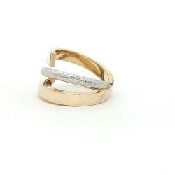 Ladies 10k White & Yellow Gold Custom Ring Size 8.5 11058494