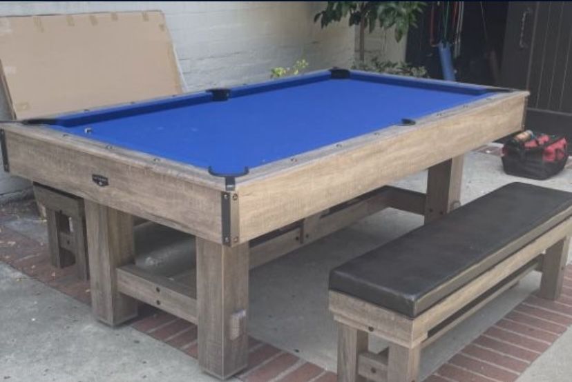 Hathaway Logan 7-ft Pool Table Combo Set with Benches