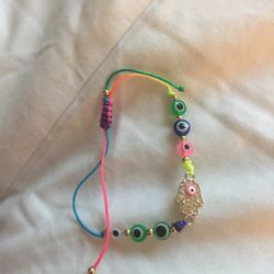 handmade all different colors beaded hart necklace