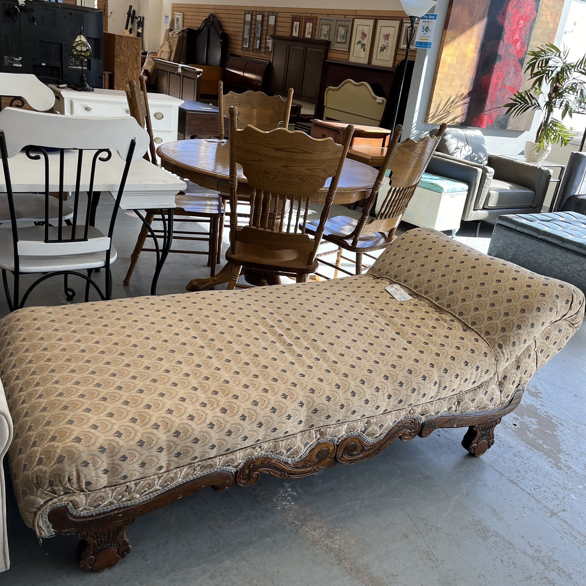 Art Deco Style Chaise Lounge (in Store) 