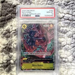 One piece cards Nico robin op09 psa 10