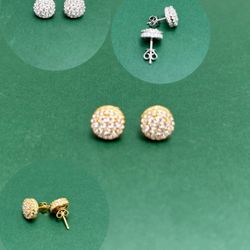 Iced Out Vvs Moissanite Earrings 