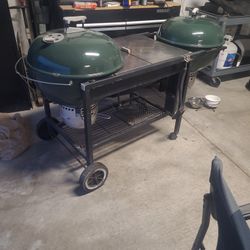 double weber grill
