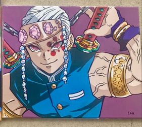 Demon Slayer Tengen Uzui Acrylic Canvas Painting