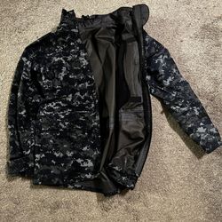 US Navy Blue Digital Parka