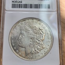 1921 Morgan Silver Dollar Anacs Soap Box Holder 