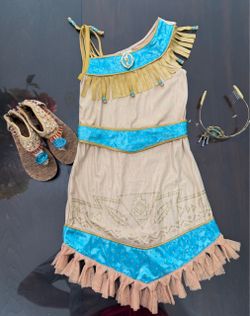 Disney Store Pocahontas Halloween Costume Set Size 7/8