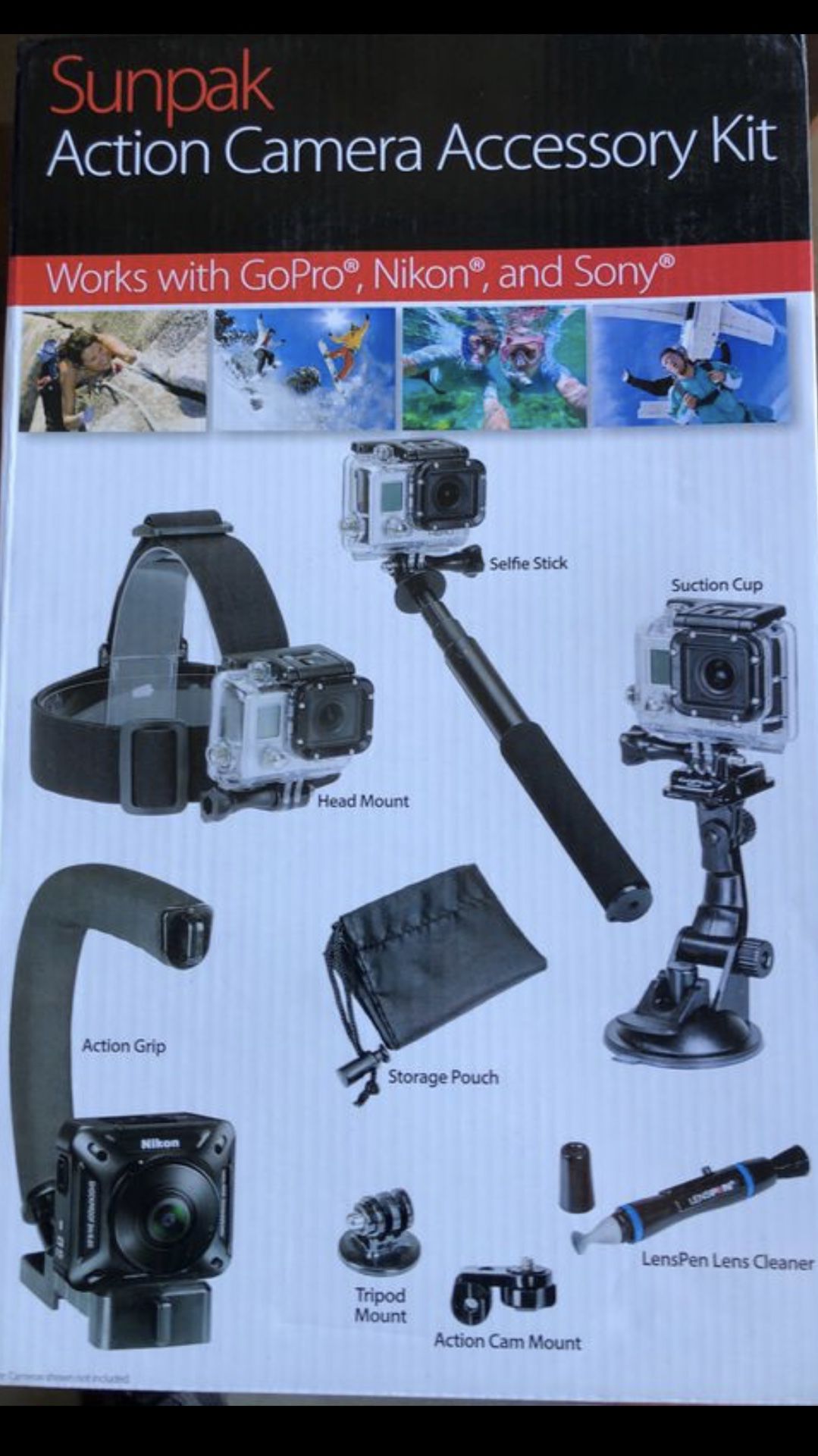 Sunpak action camera accessory kit