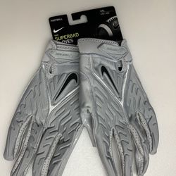 Nike Superbad 6.0 Adult Football Gloves Size 4XL Gray/White #DM0053-088
