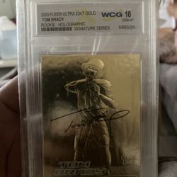 Fleer Ultra Autographed Signed Rookie Tom Brady Card Gem Mint 10