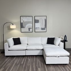 New In Box Free Delivery Cloud Sectional Couch Modular White