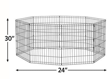 New World Dog Exercise Pen & Playpen, , No Door, Black B552-30. 30 inch height