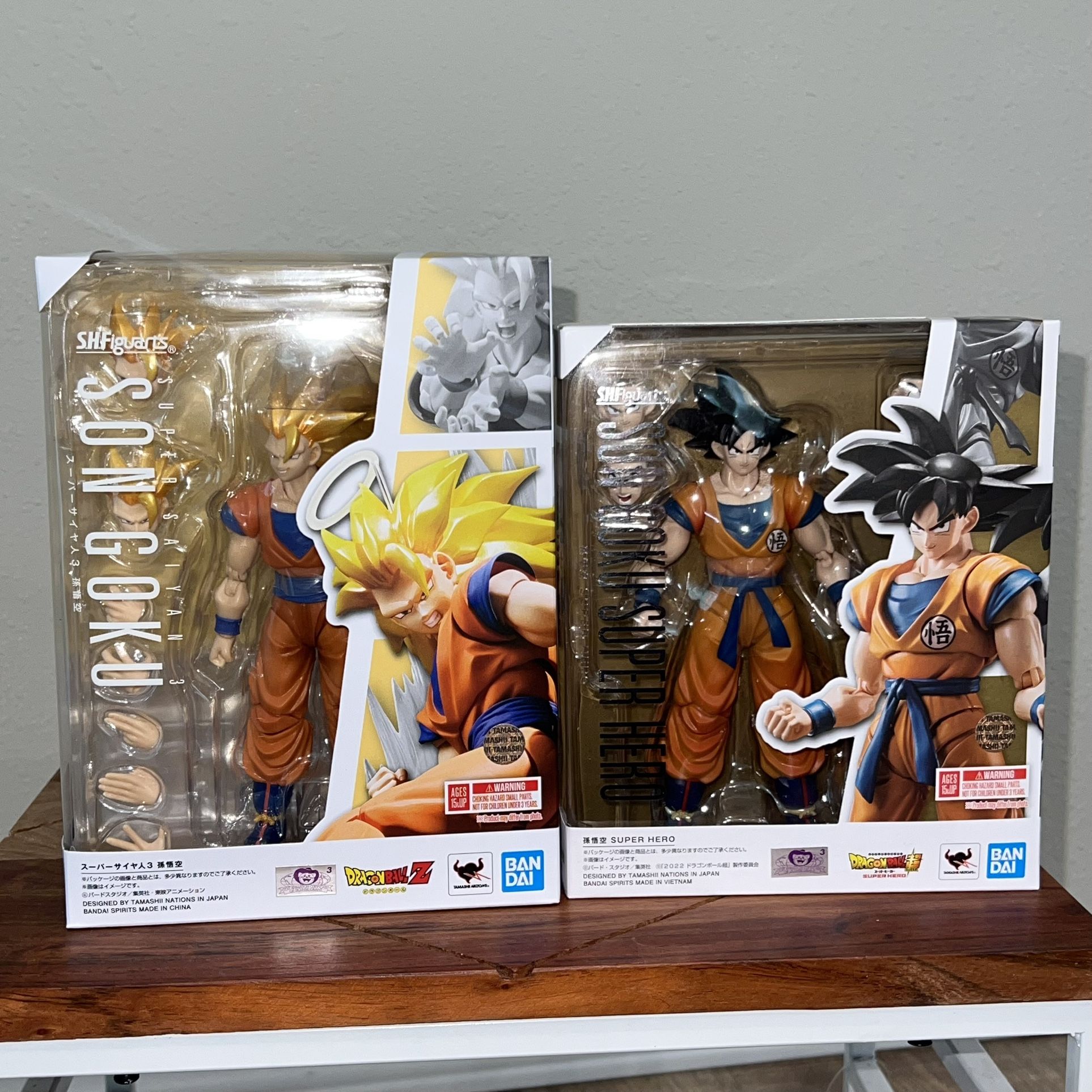 Figuarts Bundle Goku Base, Super Saiyan NEW lot Dragon Ball Z