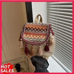 Fashionable Simple and Trendy Women'S Retro Backpack