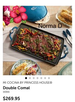 Plancha doble de hierro forjado nueva en su caja 🌺 princess house 🌺