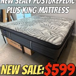NEW SEALY POSTUREPEDIC PLUS KING MATTRESS 