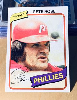 1980 Topps Pete Rose Philadelphia Phillies #540 Clean