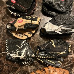 Baseball Youth Size Gloves Little League Kids Leather Mitt