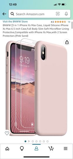 BNWW [3 in 1 iPhone Xs Max Case, Liquid Silicone iPhone Xs Max 6.5 inch Case,Full Body Slim Soft Microfiber Lining Protective,Compatible with iPhone X
