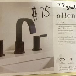 Two Handle Bath Faucet - Matte Black Finish