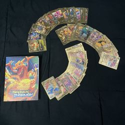 Gold Pokèmon Card w/ Storage Book