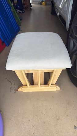 Glider Ottoman Footrest with Wood Base