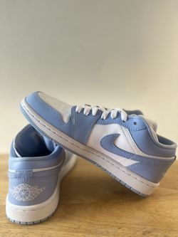 Jordan Women's Sneakers in Light Blue and White | Size 6.5 W