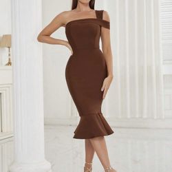 Bandage Dress Brown Size M