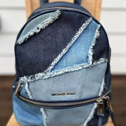 Michael Kors Denim Patchwork Backpack