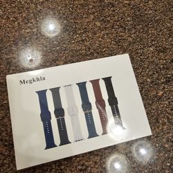 Brand New 6 Silicone Watch Bands For APPLE watch Size 38mm 40mm 41mm