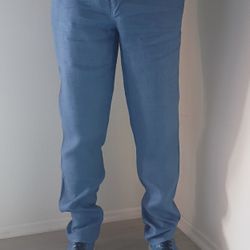 Dario Vis 100% Linen Blazer Jacket Made in Italy Size 56 XL/XXL