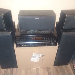 Home Stereo Receiver And Speakers Surround Sound