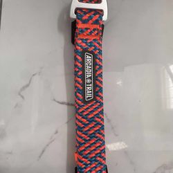 Arcadia Trail - Paracord Collar, Durable Nylon, XL - Blue/Orange