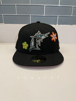 Florida Marlins Floral Hat Fitted 7 1/4
