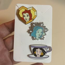 3 Disney Princess Pins 