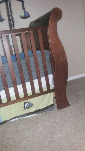 Beautiful Morigeau Lepine Cherry Sleigh Crib For Sale In