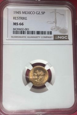 1945 G2.5 P Restrike NGC MS 66 Beautiful Luster