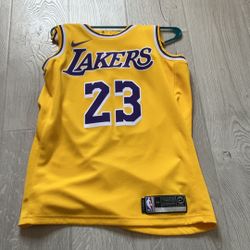  Brand New Nike Dri-FIT LeBron James “Adopt” Jersey – Yellow/Purple | Size 44 (Medium)