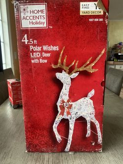 4.5 Ft Polar Wishes Led Deer !! 