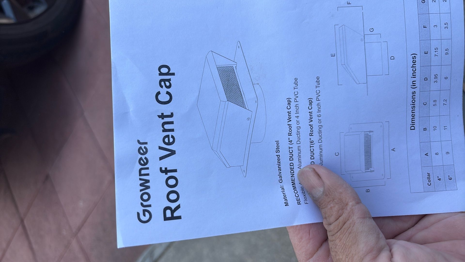 Roof Vent Cap 