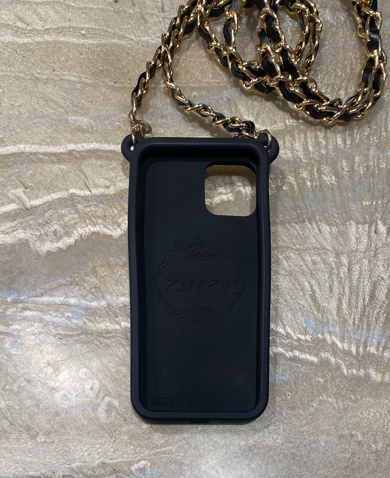 Fashion Phone Case for iPhone 12 Pro Max Soft Silicone with Bling & Chain 