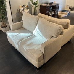 Love Seat And Oversized Couch