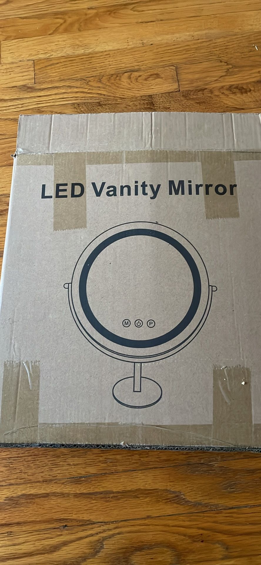 Makeup Mirror with Lights, 1x/10x Vanity Mirror with Lights and Magnification, Large Round Vanity Mirror with Stand, 3 Color Modes, Brightness Adjusta