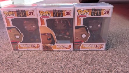Funko Pop Walking Dead Michonne Set #37 #38 #39