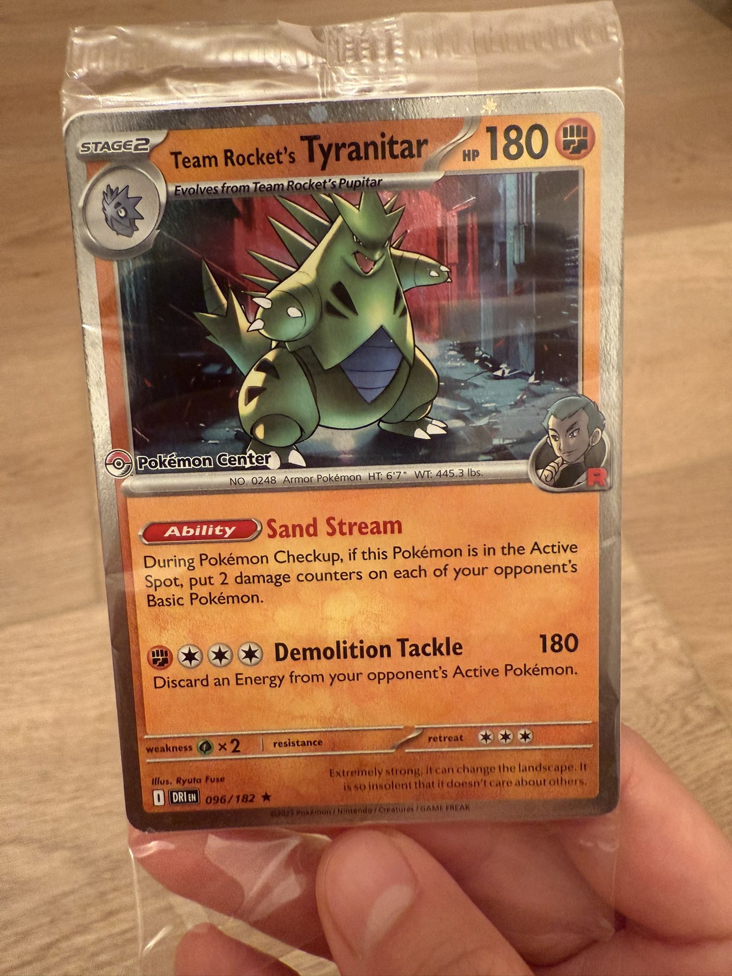 (Pokemon Center Exclusive) Team Rocket's Tyranitar 092/182 Stamped Promo
